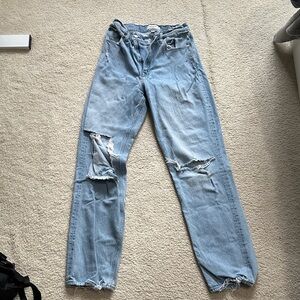 Abercrombie & Fitch 90s straight Ultra High Rise Light Blue Women's Jeans